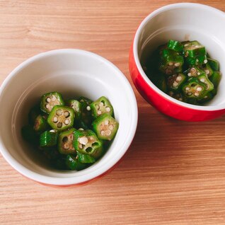 オクラの生姜醤油和え♪